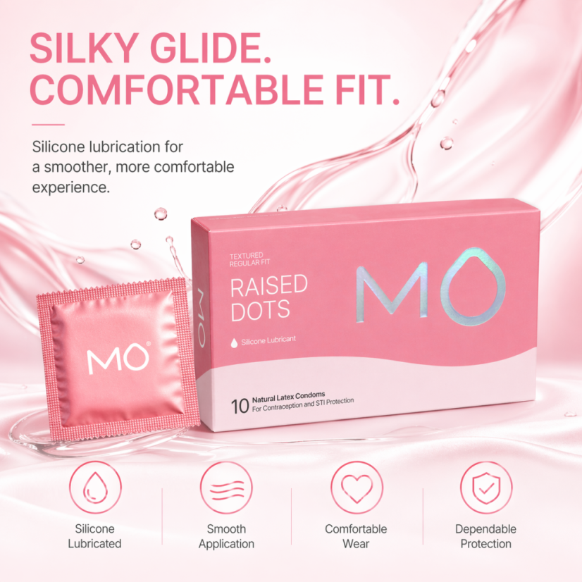 MO Raised Dots - Kondómy s jemnými výstupkami (10 ks)