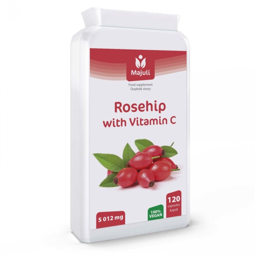 Majuli Măceșe & Vitamina C 5000 mg 120 capsule VEGAN