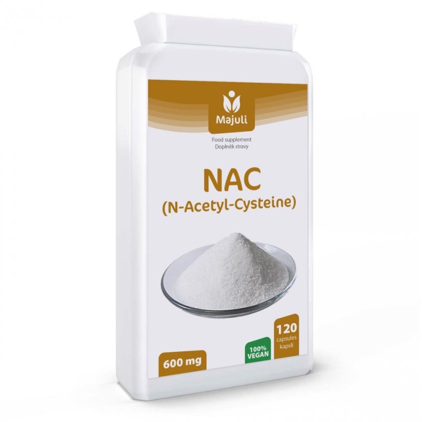 Majuli NAC (N-Acetil-Cisztein) 600 mg 120 kapszula VEGÁN
