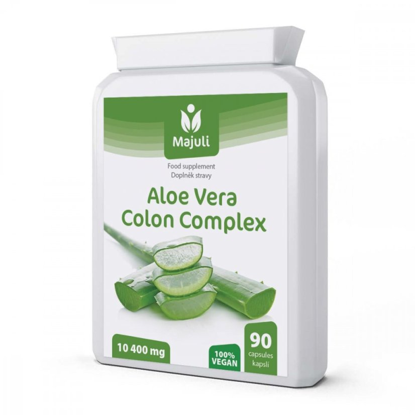 Majuli Αλόη Βέρα Σύμπλεγμα Παχέος Εντέρου 10400 mg 90 κάψουλες VEGAN