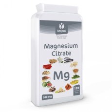 Majuli - Magnesium citrát 500 mg 120 kapslí - VEGAN - Minimální trvanlivost do 30.9.2027
